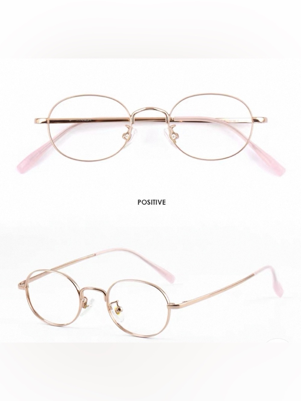 New Titanium Glasses Frame in Rose Gold